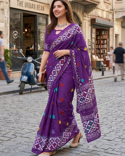 New Demanding Hand Printed Cotton Sarees | Perfect For Summer - Rosepetals Luxe