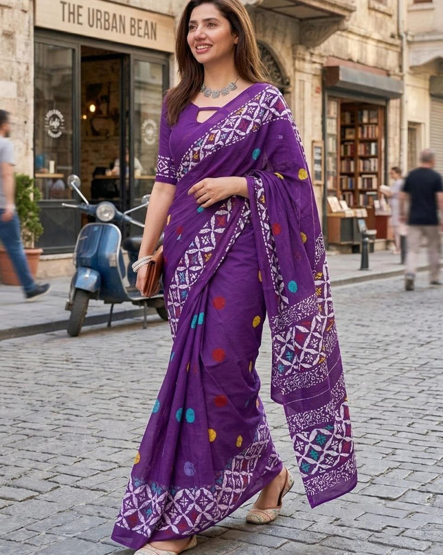 New Demanding Hand Printed Cotton Sarees | Perfect For Summer - Rosepetals Luxe