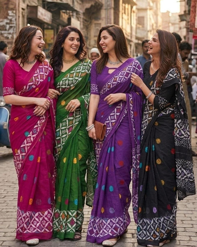 New Demanding Hand Printed Cotton Sarees | Perfect For Summer - Rosepetals Luxe