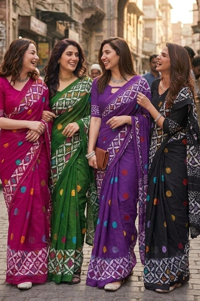 New Demanding Hand Printed Cotton Sarees | Perfect For Summer - Rosepetals Luxe