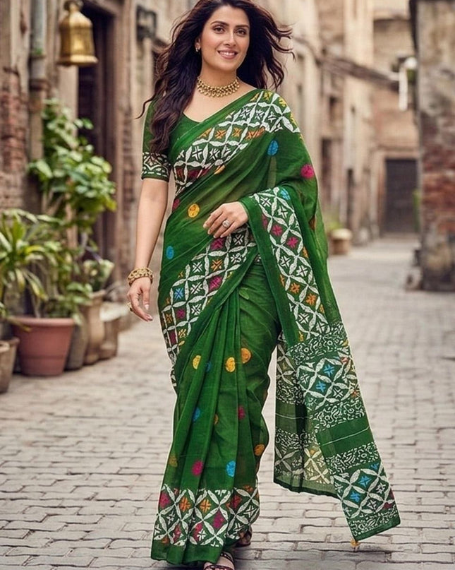 New Demanding Hand Printed Cotton Sarees | Perfect For Summer - Rosepetals Luxe