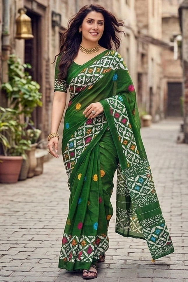 New Demanding Hand Printed Cotton Sarees | Perfect For Summer - Rosepetals Luxe