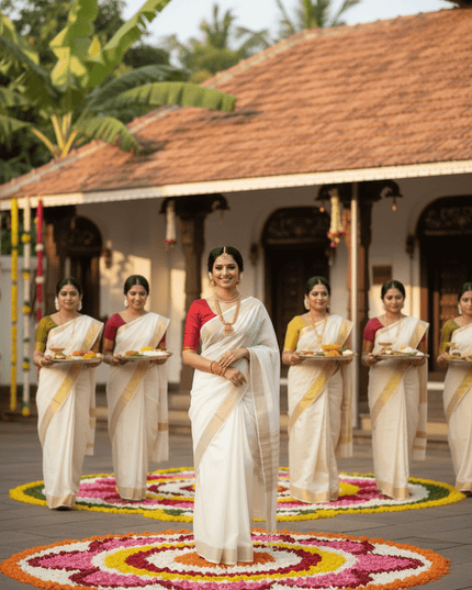 New Soft Cotton Saree with Red Banglori Silk Contrast Blouse - Rosepetals Luxe