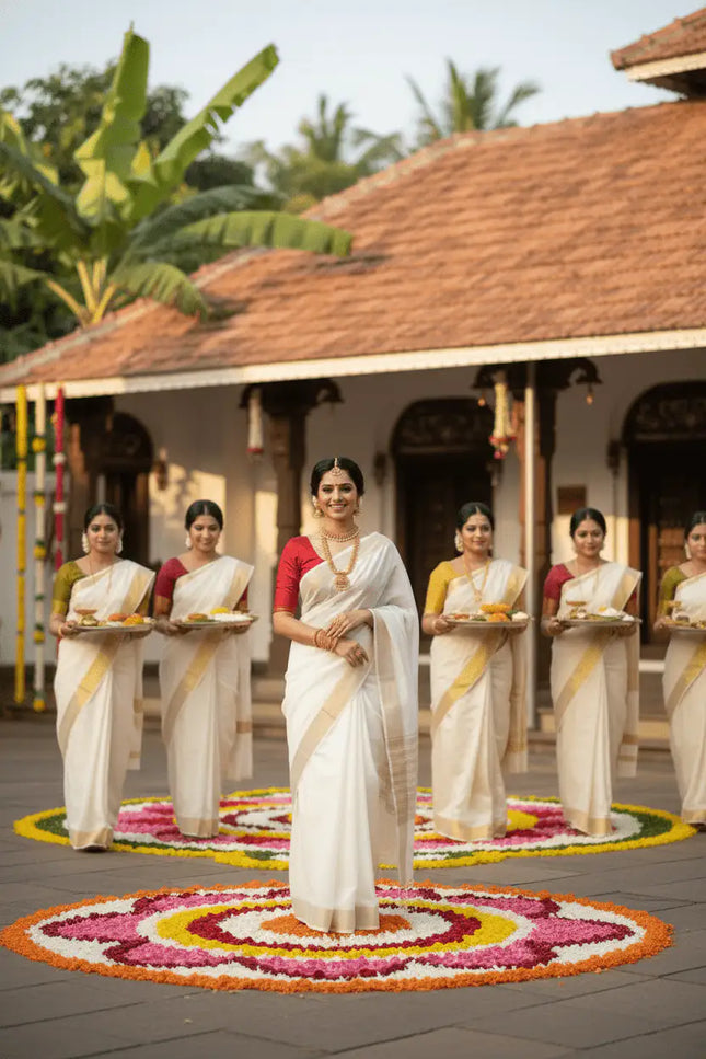 New Soft Cotton Saree with Red Banglori Silk Contrast Blouse - Rosepetals Luxe