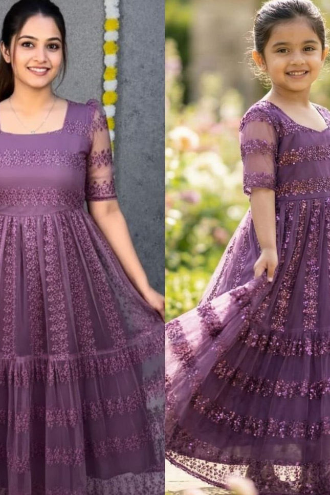 New Trendy Mom & Daughter Beautiful Matching Combo Frock - Rosepetals Luxe