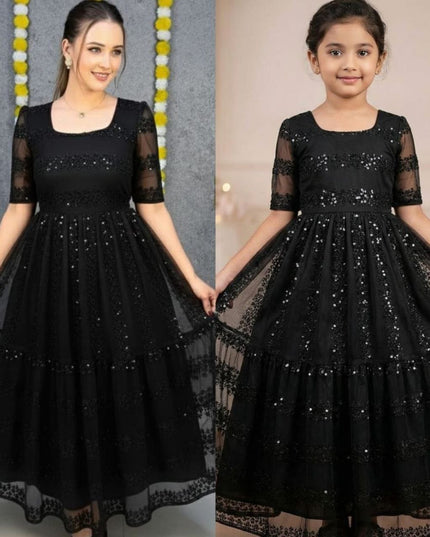 New Trendy Mom & Daughter Beautiful Matching Combo Frock - Rosepetals Luxe