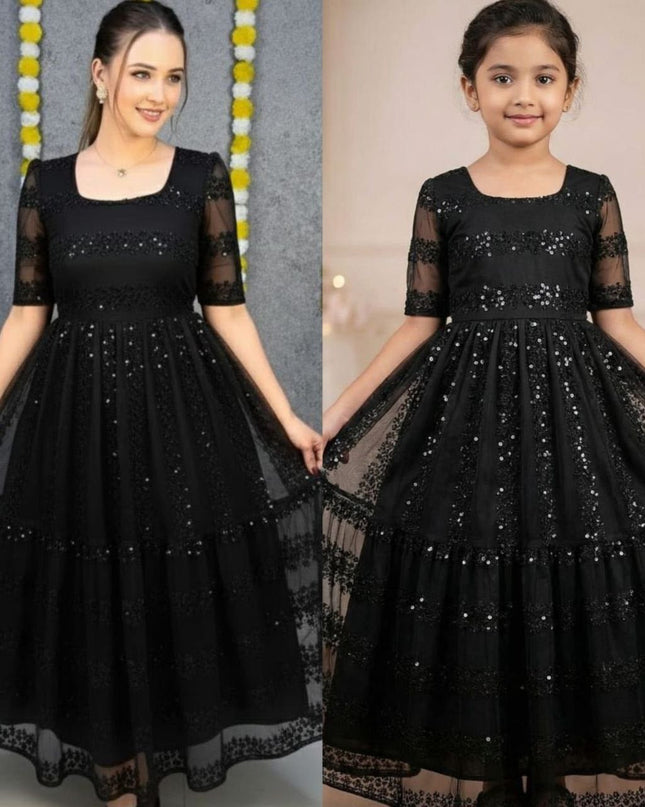 New Trendy Mom & Daughter Beautiful Matching Combo Frock - Rosepetals Luxe