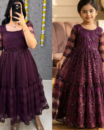 New Trendy Mom & Daughter Beautiful Matching Combo Frock - Rosepetals Luxe