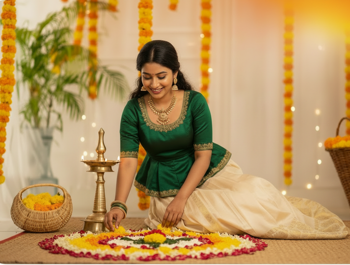 Onam Lehenga - No Sofa Background