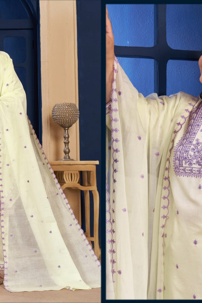Plus Size 3 Piece Pure Cotton Kurtis Set With Embroidery Work | Perfect Ethnic Wear - Rosepetals Luxe