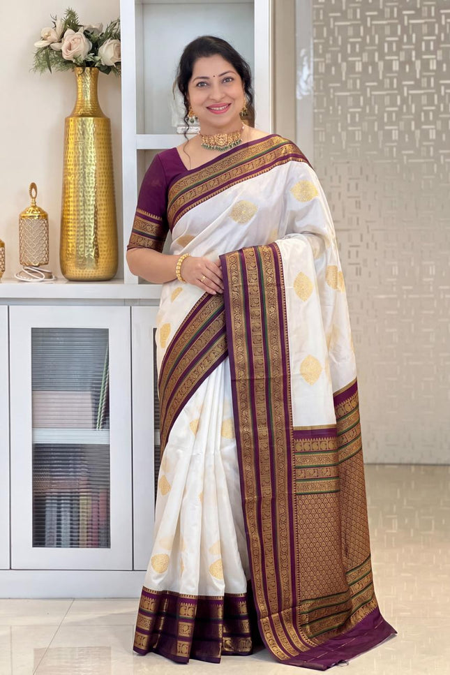 Premium Banarasi Soft Silk Saree | Classic Zari Weave | Bridal & Festive | With Blouse Piece - Rosepetals Luxe