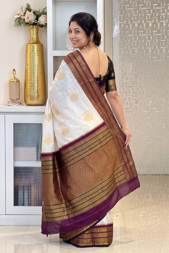 Premium Banarasi Soft Silk Saree | Classic Zari Weave | Bridal & Festive | With Blouse Piece - Rosepetals Luxe