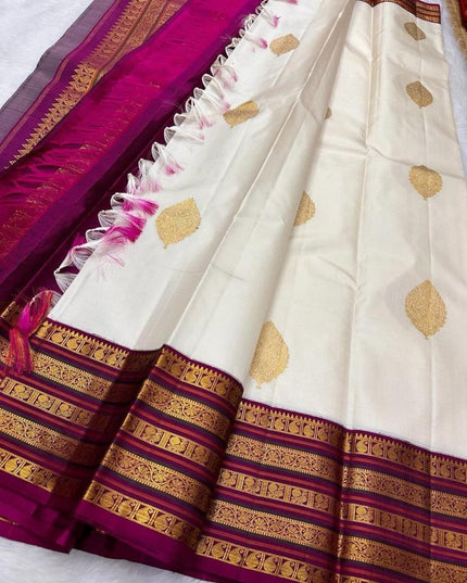 Premium Banarasi Soft Silk Saree | Classic Zari Weave | Bridal & Festive | With Blouse Piece - Rosepetals Luxe