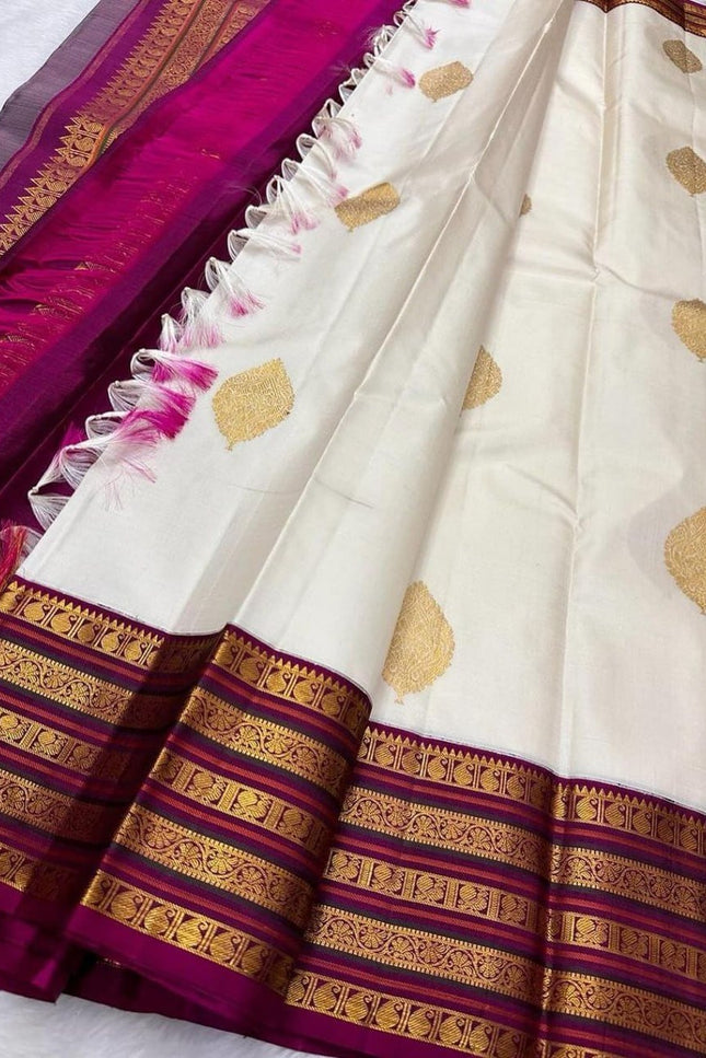 Premium Banarasi Soft Silk Saree | Classic Zari Weave | Bridal & Festive | With Blouse Piece - Rosepetals Luxe