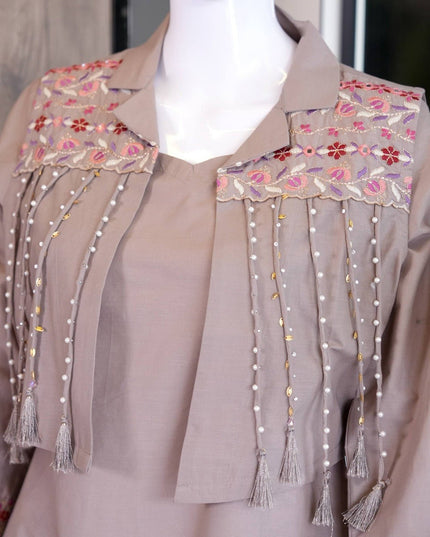Premium Dhabu Cotton Kurti Palazzo Set For Women Festive Party Wear Ethnic Co Ord Set - Rosepetals Luxe