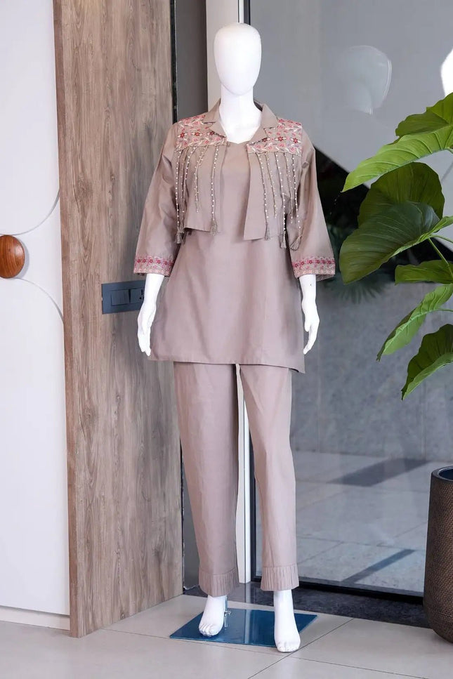 Premium Dhabu Cotton Kurti Palazzo Set For Women Festive Party Wear Ethnic Co Ord Set - Rosepetals Luxe
