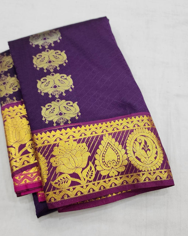 Premium Embossed Plain Silk Saree | Festivals and Weddings - Rosepetals Luxe