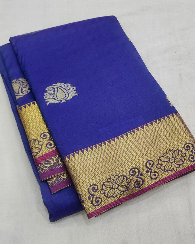 Premium Embossed Plain Silk Saree | Festivals and Weddings - Rosepetals Luxe