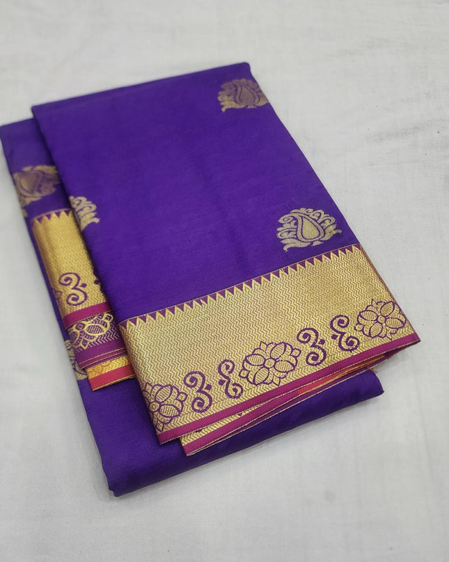 Premium Embossed Plain Silk Saree | Festivals and Weddings - Rosepetals Luxe