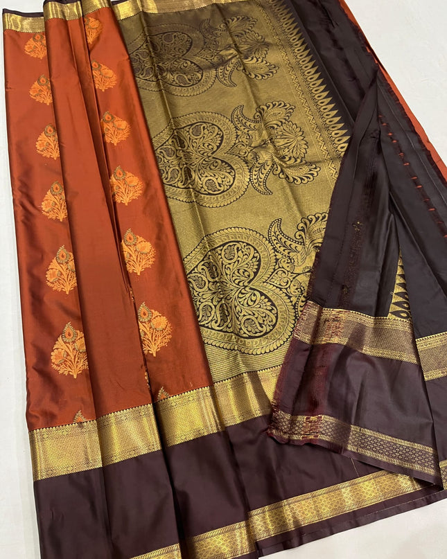 Premium Kanchipuram Luxe Silk Saree | Trending Colour Collection - Rosepetals Luxe