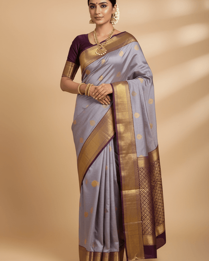 Premium Kanchipuram Luxe Silk Saree | Trending Colour Collection - Rosepetals Luxe