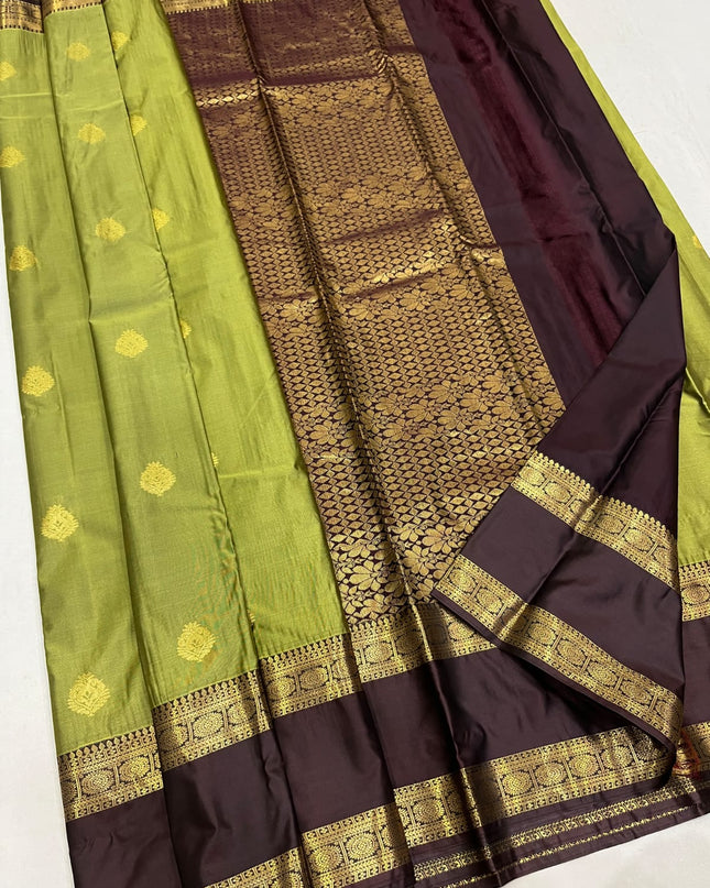 Premium Kanchipuram Luxe Silk Saree | Trending Colour Collection - Rosepetals Luxe