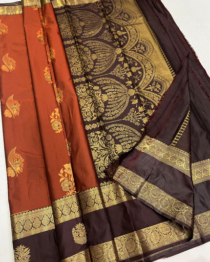Premium Kanchipuram Luxe Silk Saree | Trending Colour Collection - Rosepetals Luxe