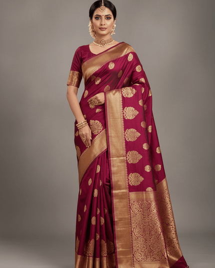 Premium Kanchipuram Luxe Silk Saree | Trending Colour Collection - Rosepetals Luxe