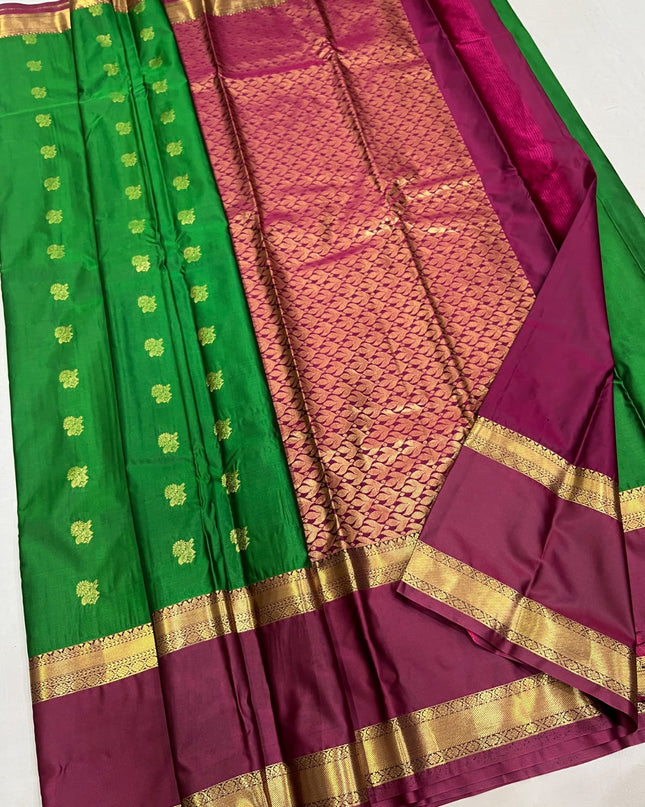 Premium Kanchipuram Luxe Silk Saree | Trending Colour Collection - Rosepetals Luxe