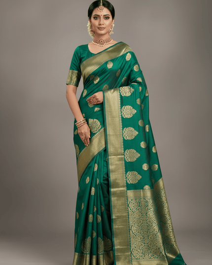Premium Kanchipuram Luxe Silk Saree | Trending Colour Collection - Rosepetals Luxe