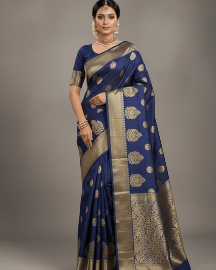 Premium Kanchipuram Luxe Silk Saree | Trending Colour Collection - Rosepetals Luxe