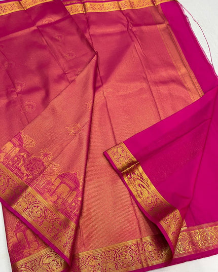 Premium Kanchipuram Soft Silk Saree Collection | Perfect for Festivals, Weddings - Rosepetals Luxe