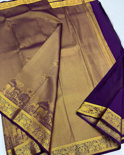 Premium Kanchipuram Soft Silk Saree Collection | Perfect for Festivals, Weddings - Rosepetals Luxe