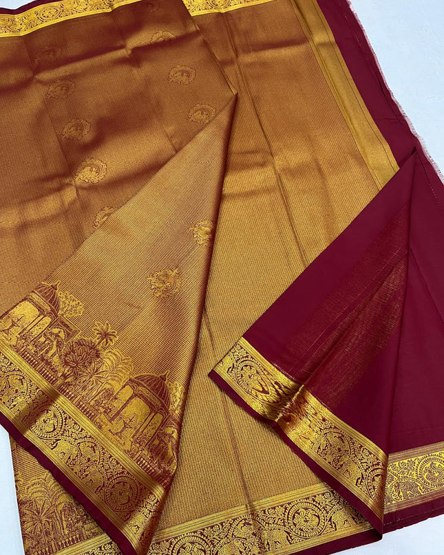 Premium Kanchipuram Soft Silk Saree Collection | Perfect for Festivals, Weddings - Rosepetals Luxe