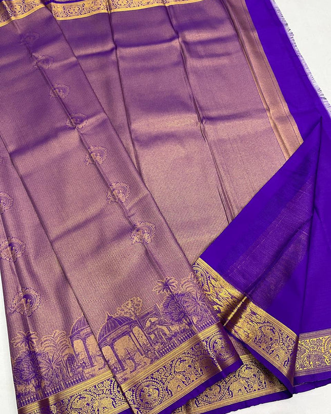 Premium Kanchipuram Soft Silk Saree Collection | Perfect for Festivals, Weddings - Rosepetals Luxe