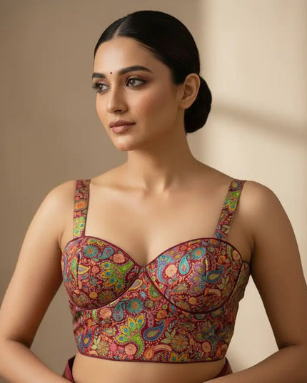 Premium Position Banarasi Mina Weaving Blouse | 12 Needle Work - Rosepetals Luxe