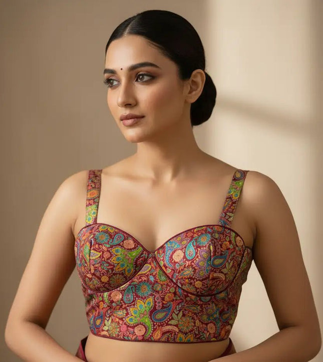 Premium Position Banarasi Mina Weaving Blouse | 12 Needle Work - Rosepetals Luxe