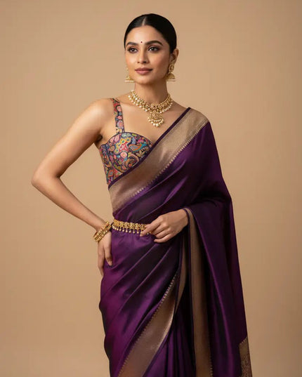 Premium Position Banarasi Mina Weaving Blouse | 12 Needle Work - Rosepetals Luxe