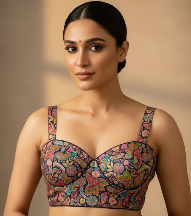 Premium Position Banarasi Mina Weaving Blouse | 12 Needle Work - Rosepetals Luxe