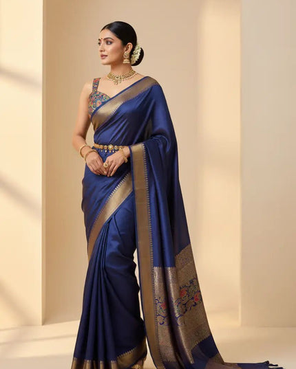 Premium Position Banarasi Mina Weaving Blouse | 12 Needle Work - Rosepetals Luxe