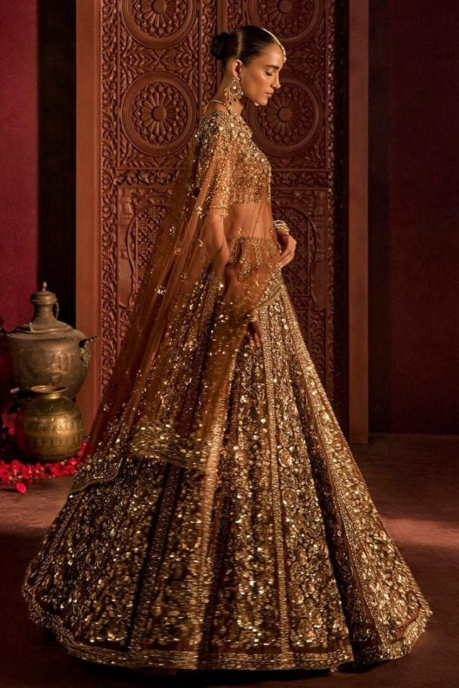Premium Soft Butterfly Net Lehenga Choli With Embroidery & Heavy Glass Sequins Work - Rosepetals Luxe