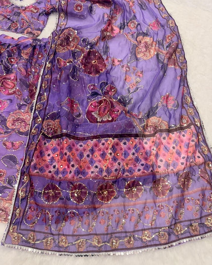 Premium Taby Silk Lehenga With Beautiful Embroidery Sequins Work - Rosepetals Luxe