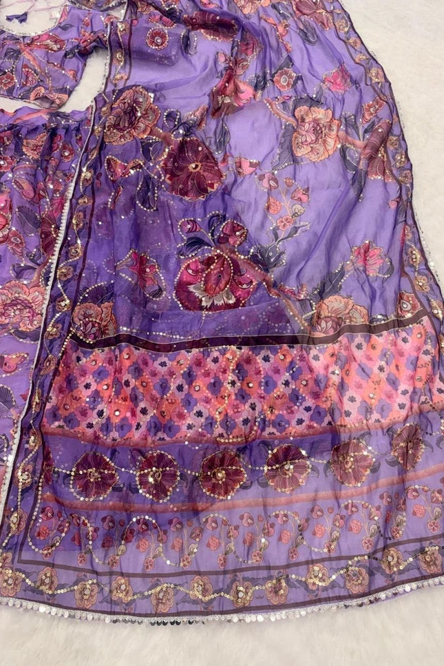 Premium Taby Silk Lehenga With Beautiful Embroidery Sequins Work - Rosepetals Luxe