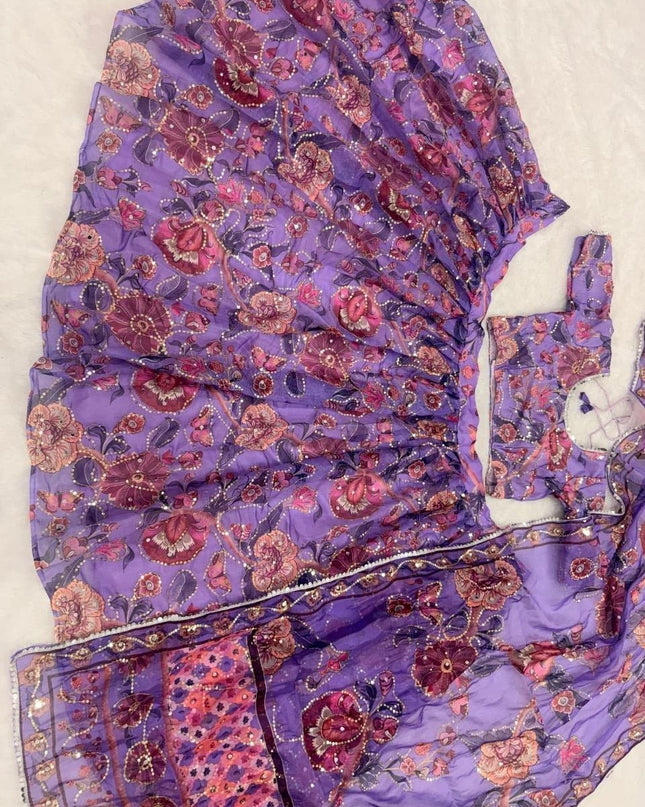 Premium Taby Silk Lehenga With Beautiful Embroidery Sequins Work - Rosepetals Luxe