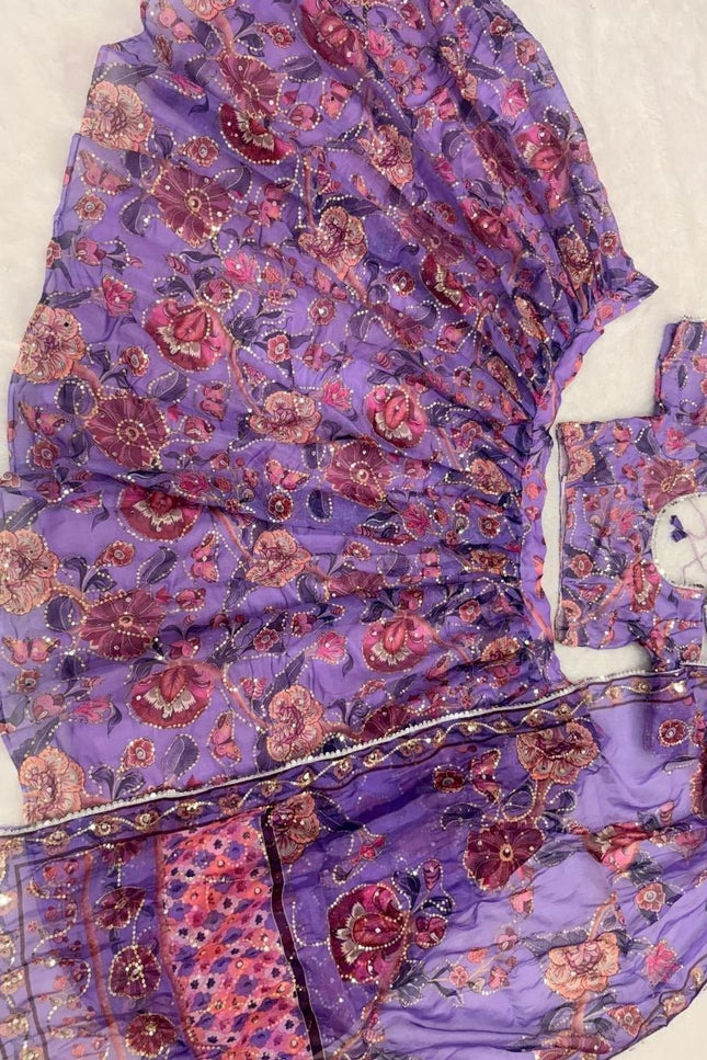 Premium Taby Silk Lehenga With Beautiful Embroidery Sequins Work - Rosepetals Luxe