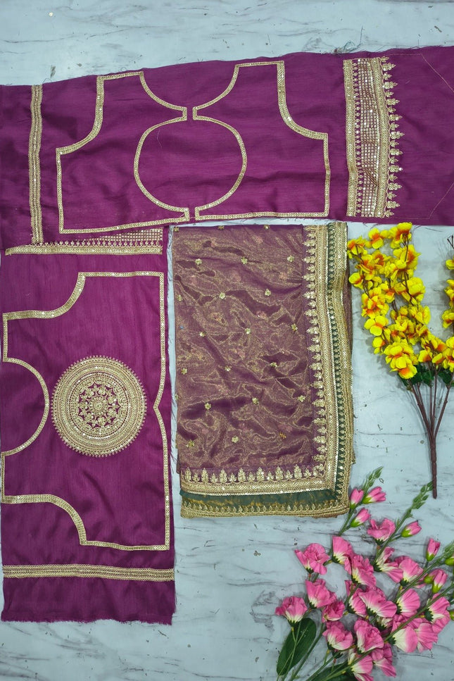 Premium Twill Net Saree | Embroidery, Sequins & Coding Work | Banglori Blouse | Wedding & Festive - Rosepetals Luxe