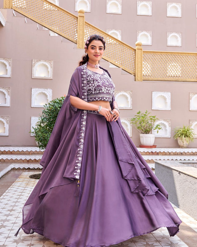 Premium Wedding Special Lehenga Choli | Pure Rangoli Silk | Heavy Embroidery & Sequence Work | Perfect For Wedding - Rosepetals Luxe