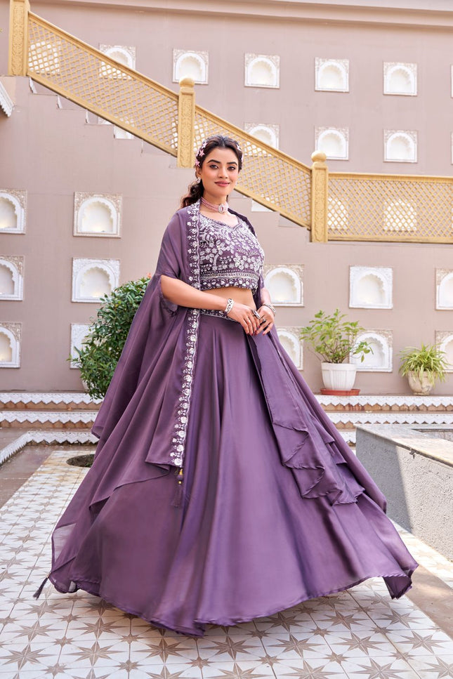 Premium Wedding Special Lehenga Choli | Pure Rangoli Silk | Heavy Embroidery & Sequence Work | Perfect For Wedding - Rosepetals Luxe