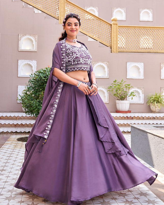 Premium Wedding Special Lehenga Choli | Pure Rangoli Silk | Heavy Embroidery & Sequence Work | Perfect For Wedding - Rosepetals Luxe
