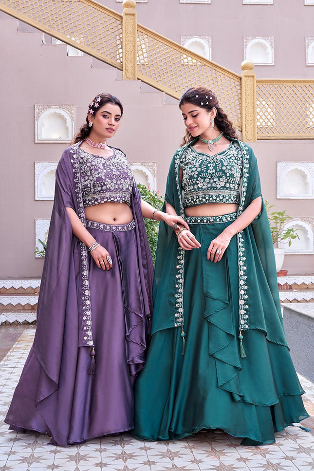 Premium Wedding Special Lehenga Choli | Pure Rangoli Silk | Heavy Embroidery & Sequence Work | Perfect For Wedding - Rosepetals Luxe